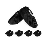 LAKE OF FIRE 5 pares de fundas reutilizables para zapatos, antideslizantes, lavables, gruesas, para protección de alfombras, Negro -