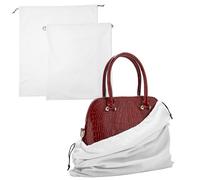 LAKE OF FIRE Bolsas de almacenamiento a prueba de polvo con cierre de cordón, juego de 2 piezas, bolsas protectoras multiusos para bolsos, bolsos, zapatos y botas, Blanco, Bolsa para zapatos