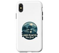 Lake Placid New York Loon - Diseño de Madre y Pollito Carcasa para iPhone X/XS