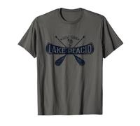 Lake Placid New York vintage envejecido Camiseta