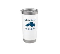 Lake Superior Life is Great at the Lake Vaso térmico de acero inoxidable de doble pared