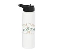 Lake Tahoe California Nevada Montañas Oso Naturaleza Vintage Stainless Steel Insulated Water Bottle