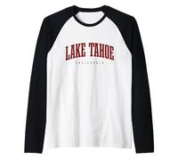 Lake Tahoe California Nevada Pride Vintage Camiseta Manga Raglan
