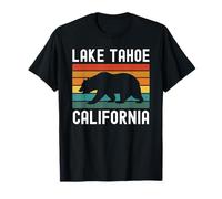 Lake Tahoe California Nevada Retro Mountain 530 775 Camping Camiseta