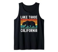 Lake Tahoe California Nevada Retro Mountain 530 775 Camping Camiseta sin Mangas