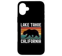 Lake Tahoe California Nevada Retro Mountain 530 775 Camping Carcasa para iPhone 16 Plus