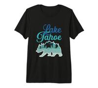 Lake Tahoe California Oso Grizzly Montañas Senderismo Retro Camiseta Premium