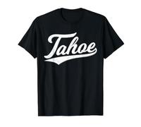 Lake Tahoe Variedad Script Vintage Retro Deportes Jersey Estilo Camiseta gráfica económica, Hombre, Negro, XL