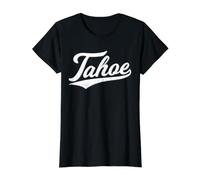 Lake Tahoe Variedad Script Vintage Retro Deportes Jersey Estilo Camiseta gráfica económica, Mujer, Negro, M