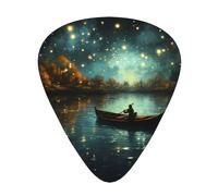 Lake under the stars Palas de guitarra, bajo, guitarra eléctrica o Hawaii de cuatro cuerdas (12 paquetes, finas, medianas, pesadas)