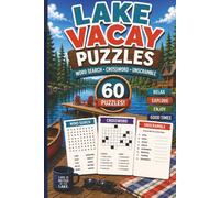 Lake Vacay Puzzles: 60 Screen-Free Word Search, Crossword, and Unscramble Puzzles for Lake Vacation | Travel Puzzle Games and Brain Teasers | Boredom ... pgs | Gift for Vacation, Family and Friends