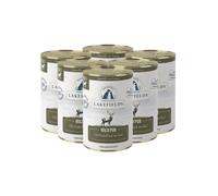 Lakefields Comida para perros de alta calidad húmeda | Wild Pure 100% | 6 x 400 g | Carne muscular pura | carne de caza de ganado adecuada para animales | Comida húmeda sin cereales para perros |