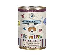 Lakefields MANUFACKTUR WELPEN - Comida húmeda para cachorros, 61% de carne para perros de bebé, tamaño: 12 x 400 g