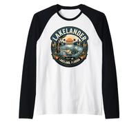 Lakelander Florida Alligator Swan Lake City Gráfico Camiseta Manga Raglan