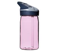 LAKEN Botella de Agua Tritan con tapón deportivo Jannu de Boca Ancha - (0.45L - Rosa) Cierre de Seguridad y Pajita Incluidos - Reutilizable, Reciclable, Ideal para Niños y Adultos