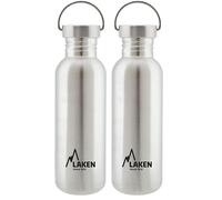 LAKEN Bot. ac. inox Basic 750ml - St. steel tapón Vintage (Paquete de 2)