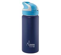 LAKEN Botella de Agua Térmica al Vacío de Acero Inoxidable de Doble Pared (0,5L - Azul) Tecnología de 24 Horas de Frío - Ideal para Trabajo o Deporte - Cierre Hermético y Uso Vertical