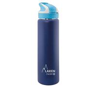 Botella de Agua Térmica al Vacío de Acero Inoxidable de Doble Pared Laken (0,75L - Azul) Tecnología de 24 Horas de Frío - Ideal para Trabajo o Deporte - Cierre Hermético y Uso Vertical