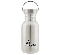 Laken Botella de Agua de Acero Inoxidable (0,50L - Acero) con Tapón Vintage - Reutilizable y Sostenible para Niños y Adultos: Ideal para Deporte, Escuela, Café