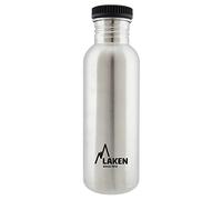 LAKEN Botella de Agua de Acero Inoxidable (0,75L - Acero) con Tapón Basic - Para Niños y Adultos/Para Gimnasio y Deportes - Reutilizable y Reciclable