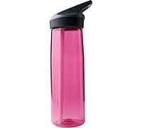 LAKEN Botella de Agua Tritan con tapón deportivo Jannu de Boca Ancha - (0.75L - Rosa) Cierre de Seguridad y Pajita Incluidos - Reutilizable, Reciclable, Ideal para Niños y Adultos