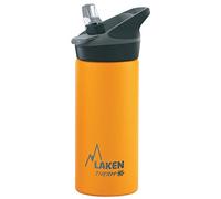Botella de Agua Térmica al Vacío de Acero Inoxidable de Doble Pared Laken (0,50L - Amarillo) Tecnología de 24 Horas de Frío - Ideal para Trabajo o Deporte - Cierre Hermético y Uso Vertical