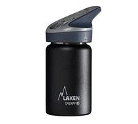 Laken Jannu Botella Térmica Acero Inoxidable 18/8 y Doble Pared de Vacío, Unisex adulto, Negro, 350 ml