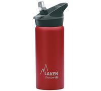 Botella de Agua Térmica al Vacío de Acero Inoxidable de Doble Pared Laken (0,50L - Rojo) Tecnología de 24 Horas de Frío - Ideal para Trabajo o Deporte - Cierre Hermético y Uso Vertical