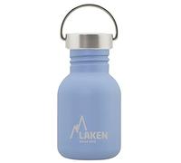 LAKEN Sehr Robusta Edelstahlflasche 0,35l Blau Mit Vintage Deckel, Unisex, Botella De Acero Inoxidable Muy Para Adultos 35 L Azul Con Tapa (Blue), 0.35