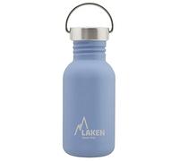 LAKEN Sehr Robusta Edelstahlflasche 0,5l Blau Mit Deckel, Unisex, Botella De Acero Inoxidable Muy Para Adultos 5 L Azul Con Tapa Vintage (Blue), 0