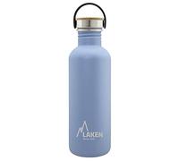 Laken sehr robuste Edelstahlflasche Blau Unisex-Botella de Acero Inoxidable Muy Resistente para Adultos, 1 L, Color Azul, 1