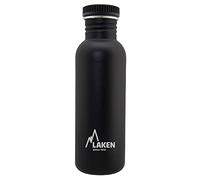 Laken Sehr Robuste Edelstahlflasche Schwarz Unisex-Botella de Acero Inoxidable Muy Resistente para Adultos, 0,75 l, Color Negro, 0.75, 0,75