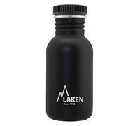 Laken Sehr Robuste Edelstahlflasche Schwarz Unisex-Botella de Acero Inoxidable Muy Resistente para Adultos, 0,5 l, Color Negro 0,5