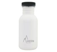 Laken Sehr Robuste Edelstahlflasche Weiß Unisex-Botella de Acero Inoxidable Muy Resistente para Adultos, 0,5 l, Color Blanco, 0,5