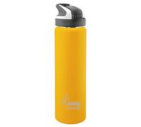 LAKEN Botella de Agua Térmica al Vacío de Acero Inoxidable de Doble Pared (0,75L - Amarillo) Tecnología de 24 Horas de Frío - Ideal para Trabajo o Deporte - Cierre Hermético y Uso Vertical