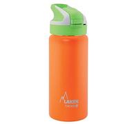 Botella de Agua Térmica al Vacío de Acero Inoxidable de Doble Pared Laken (0,5L - Naranja) Tecnología de 24 Horas de Frío - Ideal para Trabajo o Deporte - Cierre Hermético y Uso Vertical