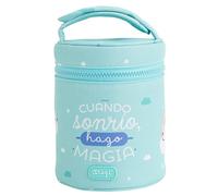 Laken Unisex - Termo de Acero Inoxidable para Adultos, 1 litro, con Tapa de Colores y Dos recipientes herméticos con Cierre y Correa para Fijar, Color Verde