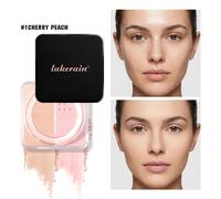 Lakerain Duo de Polvo Suelto para el Maquillaje, Iluminador + Corrector, Polvo Fijador, Mantiene el Maquillaje en su , Absorbe el , Sin , de Cobertura