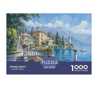 Lakeside Villa Scene Piezas De Encaje Duraderas Hobby para Tiempo Libre, Noches, Fines De Semana Y Periodos De Vacaciones 52x38cm/1000pcs