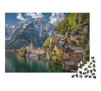 Lakeside Village Architecture, European Alpine Style 1000 Piezas Rompecabezas para Adultos para Amantes O Amigos Imposable 1000pcs (75x50cm)