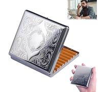 LAKJUOZ 1 Pieza Pitilleras Para Cigarrillos Metalica Pitillera Cigarrillos Pitillera Portátil Puede Contener 20 Cigarrillos Adecuado Tanto Para Hombres Como Para Mujeres Adecuado Como Regalo