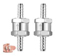 LAKJUOZ 2 Piezas 8Mm Válvula De Retención De Aluminio, Válvula Antirretorno Para Combustible Para Gasolina, Diesel Y Líquidos, Válvulo Antirretorno Aluminio Aleación Para Automóviles Y Carburadores