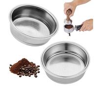 LAKJUOZ 51Mm Filtro De Café De Acero Inoxidable,Pack De 2 Filtro Presurizado Para 1/2 Taza De Café Espresso, Filtro De Café Compatibles Con Cafeteras Cecotec Ufesa Delonghi Breville
