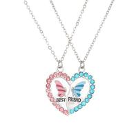 LAKJUOZ Adorables Bff Collares Magnéticos Para 2, Best Friends Collares Con Colgante De Corazón Collar De La Amistad Con Cristal San Valentín Joyería De Amistad Para Mujeres Niñas Madres Amigos Herm