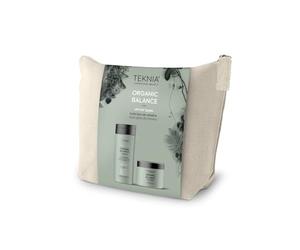 LAKME TEKNIA Organic Balance Kit de Viaje, Champú 100ml y Tratamiento 50ml con Neceser de viaje Exclusivo. Para Todo Tipo de Cabello