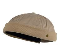 Lakota 38150485 - Gorra docker para hombre, con puntadas fuertes, efecto lavado, gorra veraniega para ciclista o pescador, Unisex, beige, ca. 56 cm - 59 cm