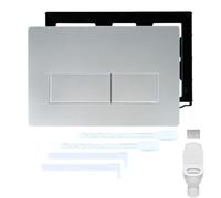 LAKPYN 1 Pieza Aplicable a Placa de WC Geberit, Placa de Control de Doble Pulsador, Panel de Depósito, Accesorio de Baño (Chapado en Espejo)