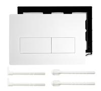 LAKPYN 1 Pieza de Accesorio para Depósitos de Agua en el Baño, Compatible con Placa de Inodoro Geberit, Placa de Doble Descarga (Blanco)