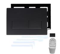 LAKPYN 1 Pieza Panel de Depósito, Placa de Control de Doble Pulsador, Accesorio de Baño, Aplicable a la Placa de Inodoro Geberit (Negro)