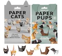 LAKPYN 100 Piezas Papel Origami, DIY Paper Cats Perros Craft Kit, Kit Creativo de Manualidades de Animales de Origami para Adultos, Niños